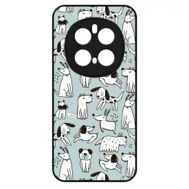 Türkiz aranyos rajzolt kutya mintás Honor Magic 7 Pro tok