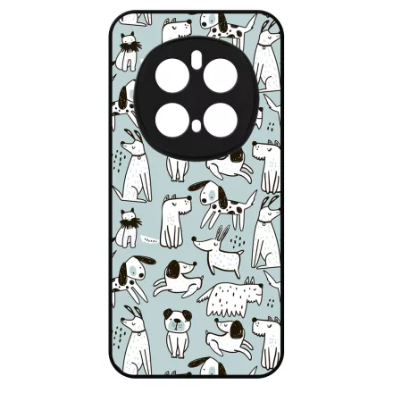 Türkiz aranyos rajzolt kutya mintás Honor Magic 7 Pro tok