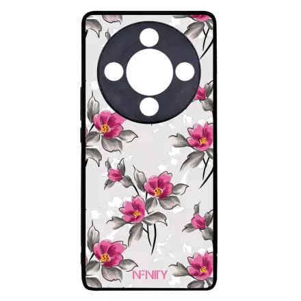 Szépséges pink virágok Honor Magic 8 Lite tok
