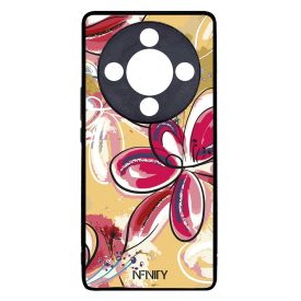 Absztrakt pink virágos Art Honor Magic 8 Lite tok