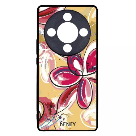 Absztrakt pink virágos Art Honor Magic 8 Lite tok