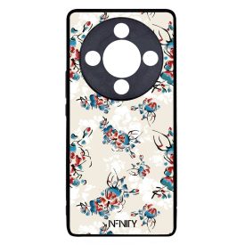 Művészi kék piros virágok Honor Magic 8 Lite tok