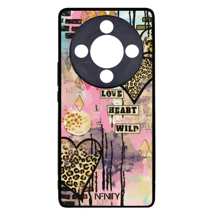 Street Art szív leopárd mintás Honor Magic 8 Lite tok