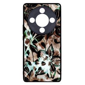 Különleges türkiz virágos leopárd Honor Magic 8 Lite tok