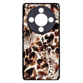 Különleges aranyló virágos zsiráf Honor Magic 8 Lite tok