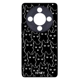 Cuki fekete macska Honor Magic 8 Lite tok