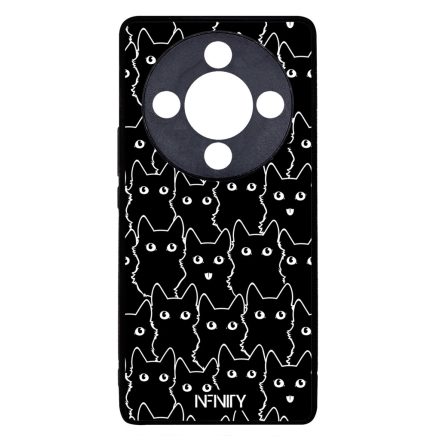 Cuki fekete macska Honor Magic 8 Lite tok