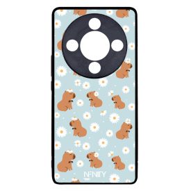 Cuki türkiz fehér virágos capybara Honor Magic 8 Lite tok