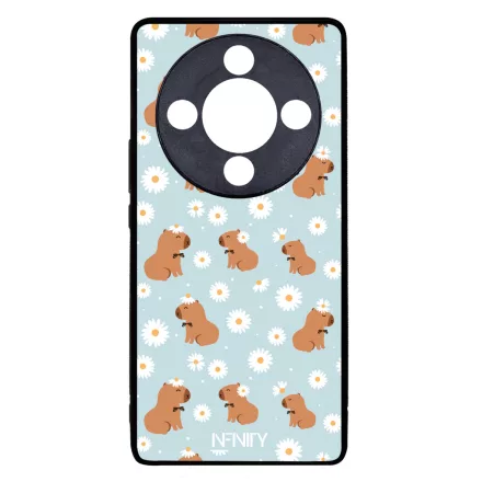 Cuki türkiz fehér virágos capybara Honor Magic 8 Lite tok