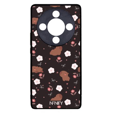 Tündéri virágos capybara Honor Magic 8 Lite tok