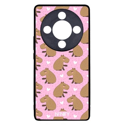 Rajzolt szívecskés capybara Honor Magic 8 Lite tok