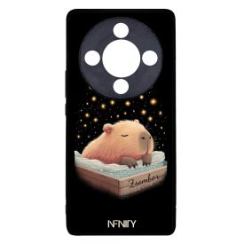 Névvel kérhető - Aranyos szundizó capybara Honor Magic 8 Lite tok