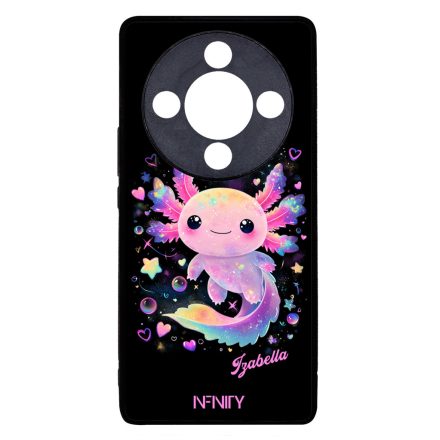 Névvel kérhető - Cuki pink szivecskés Axolotl Honor Magic 8 Lite tok