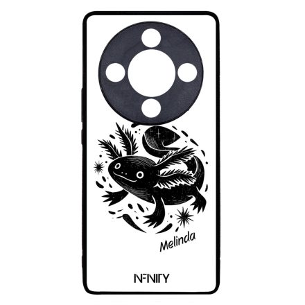 Névvel kérhető - Fekete-fehér Axolotl Honor Magic 8 Lite tok