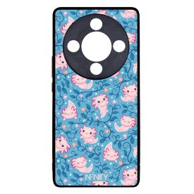 Vidám kék virágos Axolotl Honor Magic 8 Lite tok