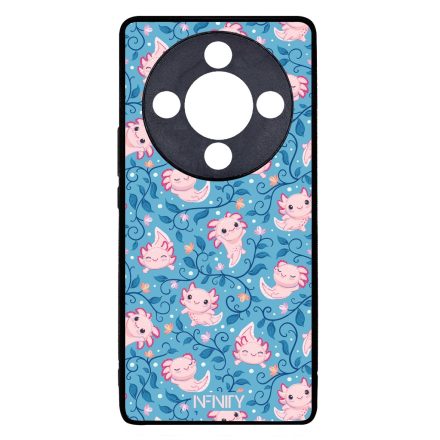 Vidám kék virágos Axolotl Honor Magic 8 Lite tok