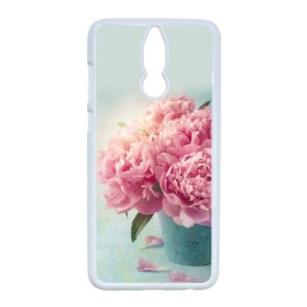 virágos tavaszi vintage rózsaszín rózsás Huawei Mate 10 Lite fehér tok