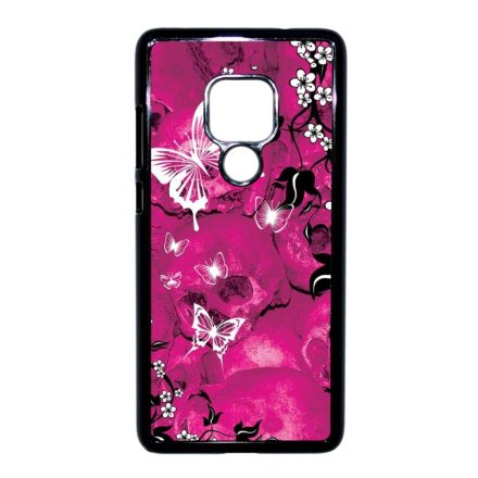 pillangó pillangós lepke lepkés Huawei Mate 20 fekete tok