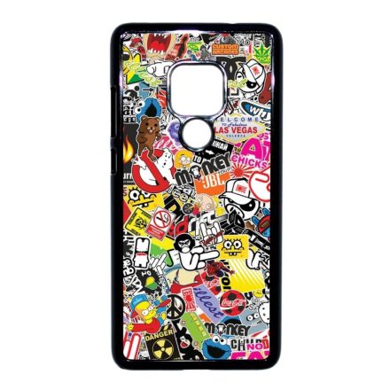 stickerbomb matricabomba Huawei Mate 20 fekete tok