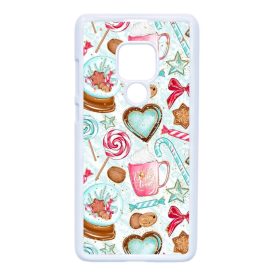 téli karácsonyi csajos mintás Huawei Mate 20 fehér tok