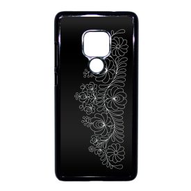 Elegant Matyó - Black magyar mintás hungarian folk Huawei Mate 20 tok