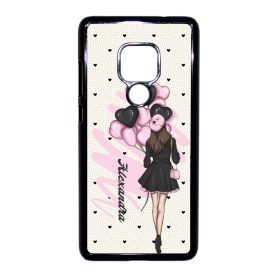 Kérd a Neveddel - Ballon Girl - Pink szerelem valentin napi Huawei Mate 20 tok