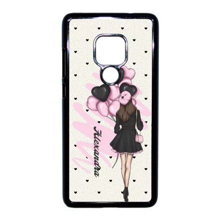Kérd a Neveddel - Ballon Girl - Pink szerelem valentin napi Huawei Mate 20 tok