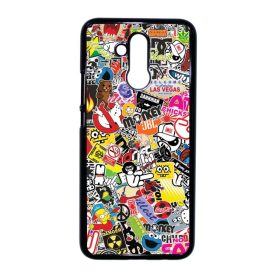 stickerbomb matricabomba Huawei Mate 20 Lite fekete tok