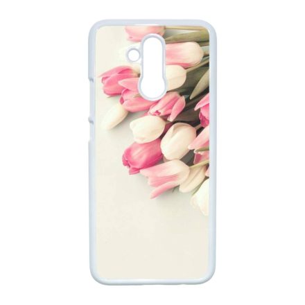 virágos tulipános tavaszi Huawei Mate 20 Lite fehér tok