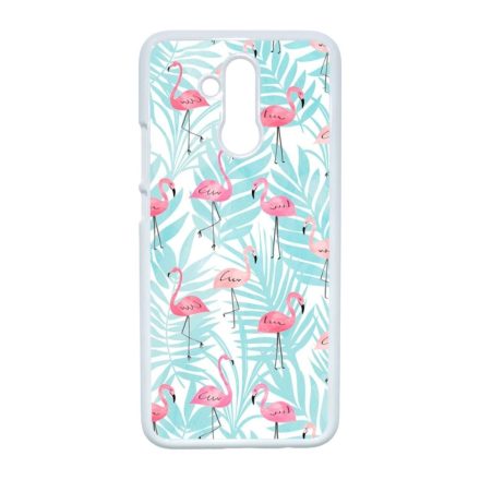 Flamingo Pálmafa nyár Huawei Mate 20 Lite fehér tok