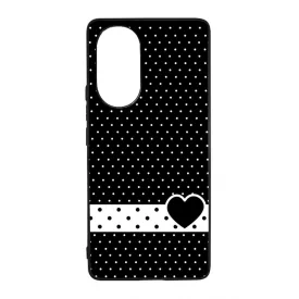 szerelem love szivecskés fekete fehér pöttyös Huawei Nova 9 tok