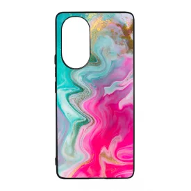 Pink gold Mixed Inks arany mintas marvanyos Huawei Nova 9 tok