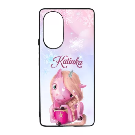 Unikornis és kávé - Téli mintás Huawei Nova 9 tok