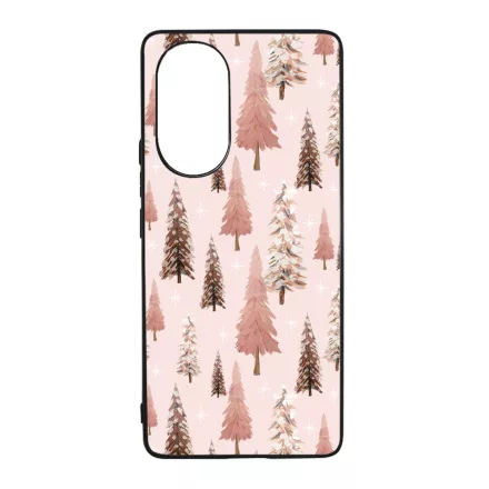 Rózsaszín karácsonyi fenyőfa mintás Huawei Nova 9 tok
