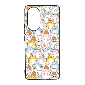 Tündéri Kawaii cica mintás Huawei Nova 9 tok