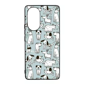 Türkiz aranyos rajzolt kutya mintás Huawei Nova 9 tok