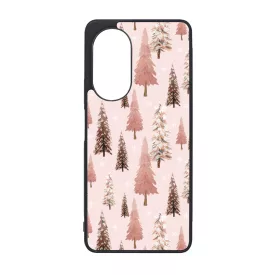 Rózsaszín karácsonyi fenyőfa mintás Huawei Nova 9 SE tok