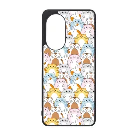 Tündéri Kawaii cica mintás Huawei Nova 9 SE tok