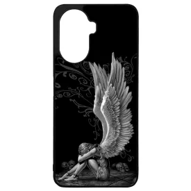 angyal angyalos fekete bukott Huawei Nova Y70 tok