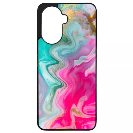 Pink gold Mixed Inks arany mintas marvanyos Huawei Nova Y70 tok