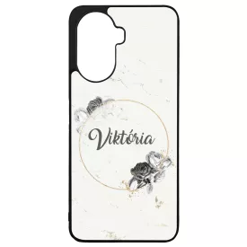 marble marvany mintas Rozsa viragos Huawei Nova Y70 tok