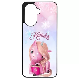 Unikornis és kávé - Téli mintás Huawei Nova Y70 tok