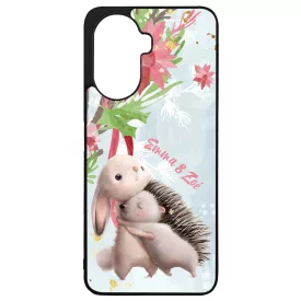 Nyuszi és Süni - Téli mintás Huawei Nova Y70 tok