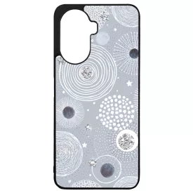 Gyönyörűséges Ezüstös téli mintás Huawei Nova Y70 tok