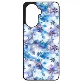 Téli Szépséges Hópihe mintás Huawei Nova Y70 tok