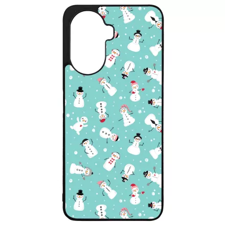 Cuki hóember mintás - Téli mintás Huawei Nova Y70 tok