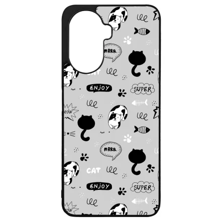 Mrrr Cuki Cica mintás Huawei Nova Y70 tok