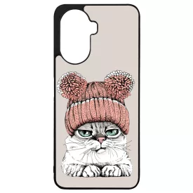 Cuki sapkás cica Huawei Nova Y70 tok