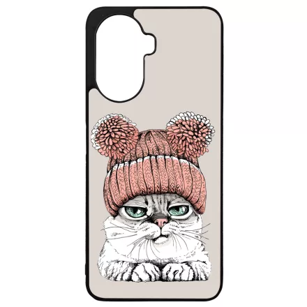 Cuki sapkás cica Huawei Nova Y70 tok