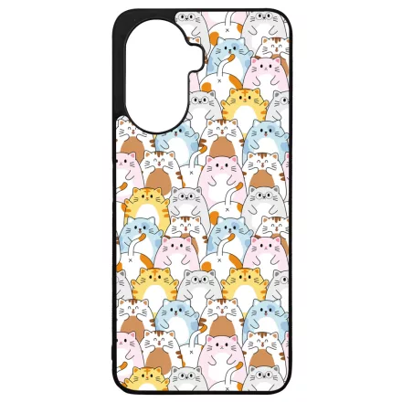 Tündéri Kawaii cica mintás Huawei Nova Y70 tok